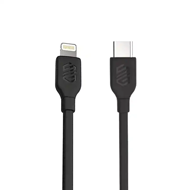 كابل Smart Gate مضفر USB-C إلى Lightning 1 متر أسود شحن سريع