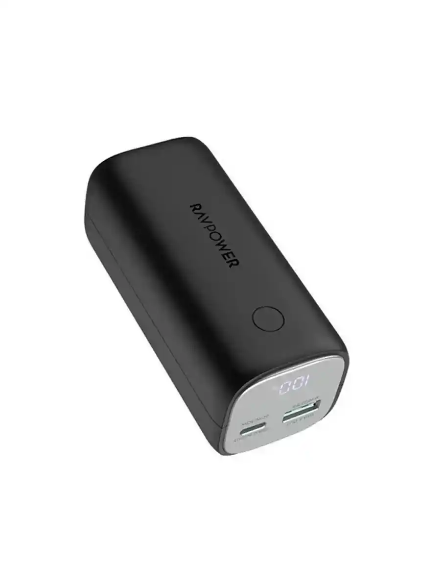 راڤ باور Pioneer باور بنك 10400 مللى أمبير30 وات سوبر PD موديل RP-PB208 - أسود