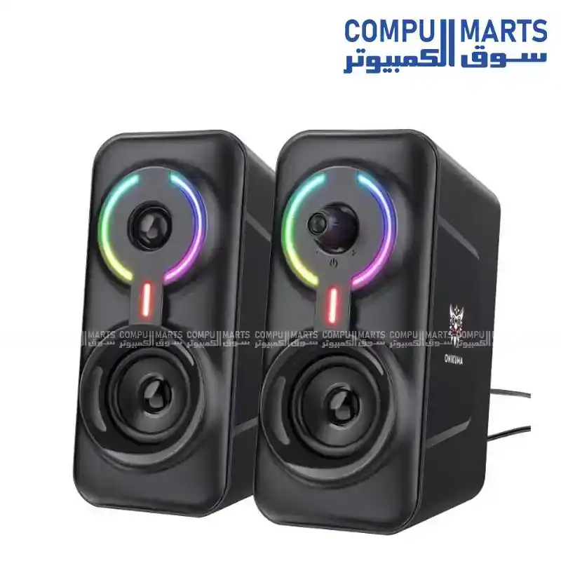 ONIKUMA L6 RGB Multimedia Gaming Speaker with Bluetooth 5.0, AUX & USB