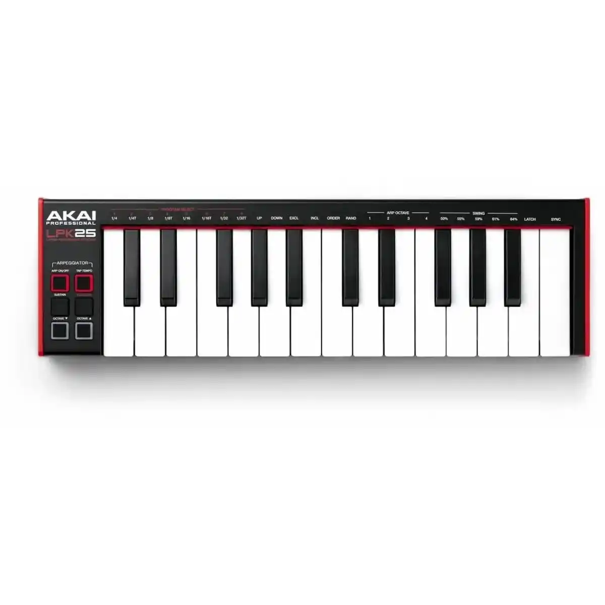 بيانو أكاي ميني يو إس بي عدد 25 مفتاح أحمر - LPK25 MKII