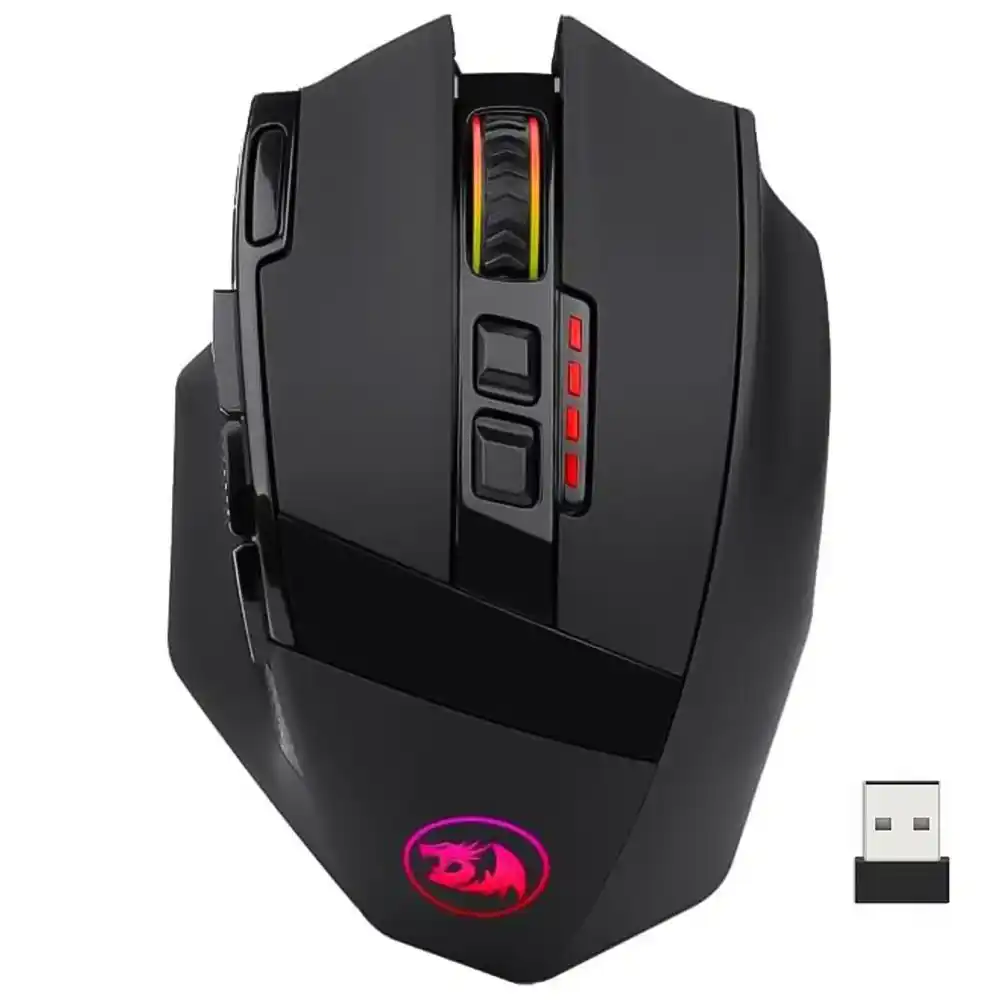 ماوس ريدراجون لاسلكي و سلكي قابل للشحن ثنائي الوضع RGB جيمنج 16000 نقطة فى البوصة Sniper Pro M801P