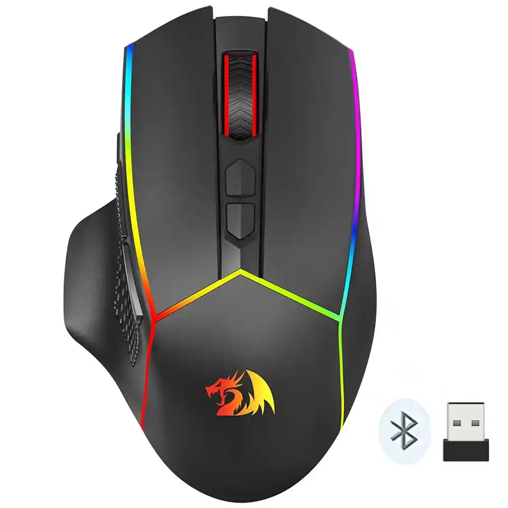 ماوس ريدراجون لاسلكي و سلكي بلوتوث ثلاثي الوضع RGB جيمنج 8000 نقطة فى البوصة Axe Pro M814