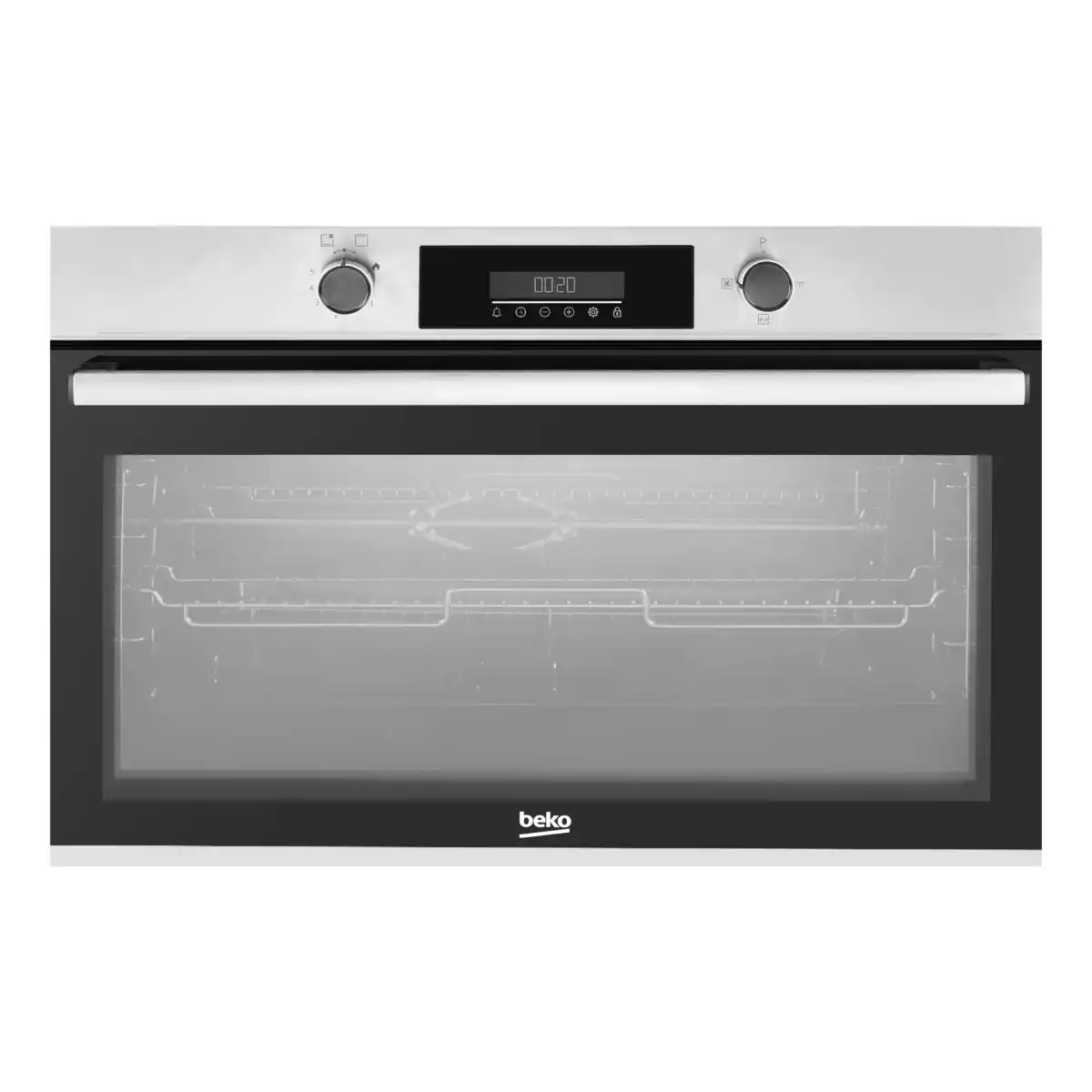 BBWHT12300XS - فرن غاز بلت ان بيكو، فضي 90 سم، أمان، اشعال ذاتي، ديجيتال - برتى سنتر