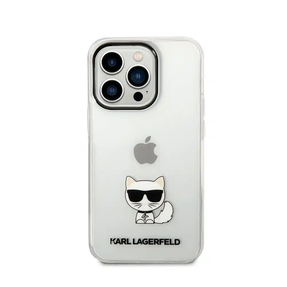 كارل Lagerfeld جراب ظهر لهاتف أيفون 14 IML Choupette Body - شفاف