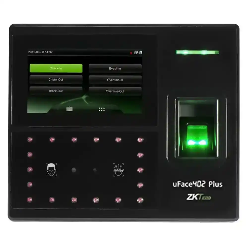 جهاز بصمة الوجه والاصبع زد كيه تيكو نت وورك Uface 402 Plus