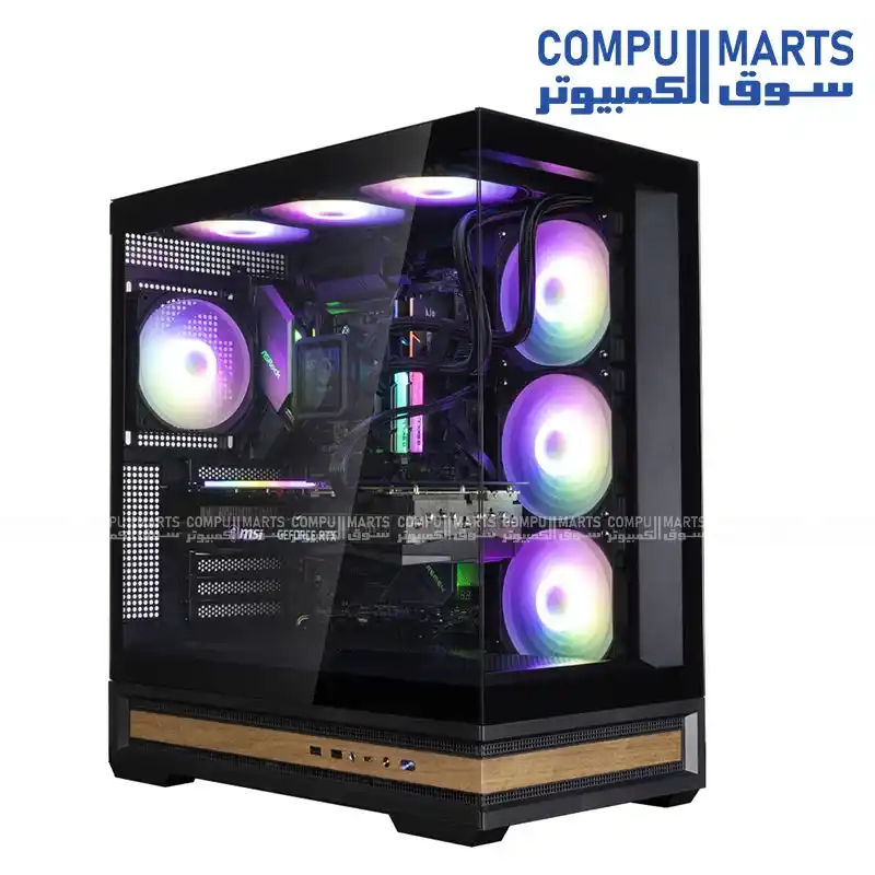 ZALMAN P40 NAMU ATX Case Tempered Glass USB-C High Airflow (Black / White) – 1 Year Warranty