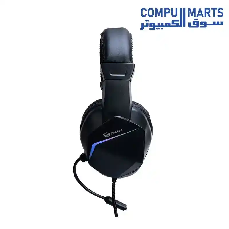 Meetion HP022 Backlit Gaming Headphones with 40mm Drivers, Noise-Cancelling Microphone and RGB Dynamic Lighting