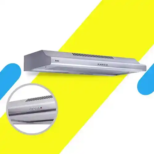 شفاط مطبخ مسطح هانز مقاس 90 سم قوة شفط 500م3/ساعة - 100 وات - موديل - Kendo Stainless