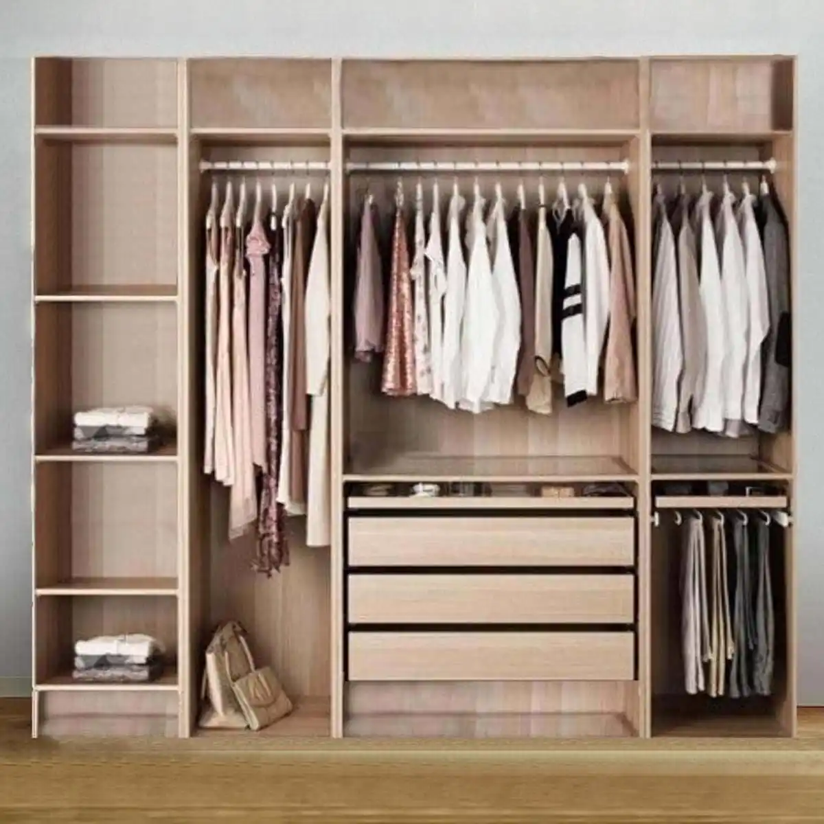 دولاب 200×50×200 سم من ORO.ADEM-R008.1 - بيج