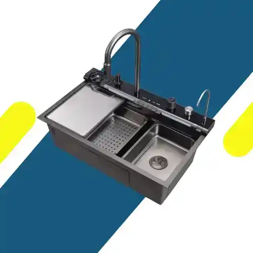 حوض مطبخ كورجي (B-KorEgy) بيورتي إستانليس 304 – موديل PK 850 SM DBL – مقاس 85×45 سم
