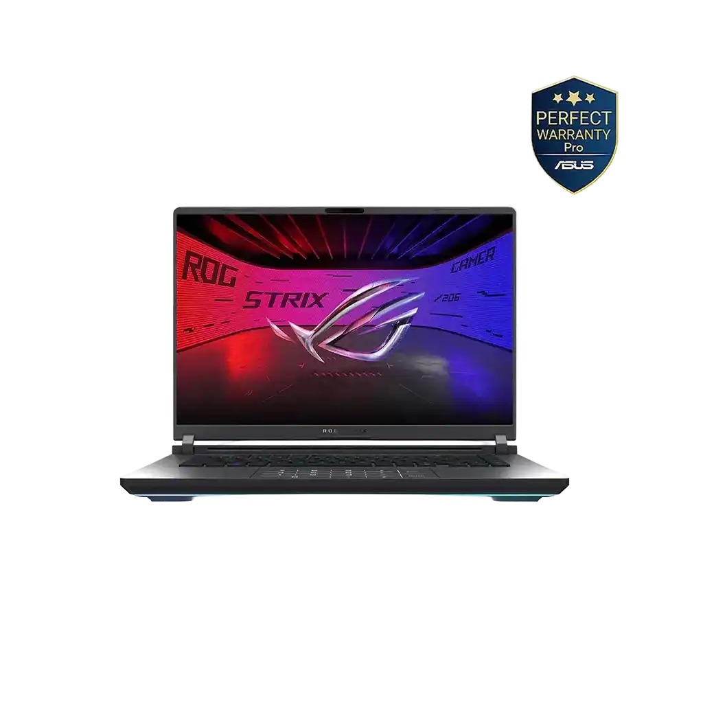 <tc>أسوس روج أستريكس G16 بمعالج إنتل ألترا 9 275HX – كارت الشاشة RTX 5080 (رامات 32 جيجا / هارد 1 تيرا  SSD) شاشة 16 بوصة بدقة FHD+ ومعدل تحديث 165 هرتز – ويندوز 11 هوم</tc>