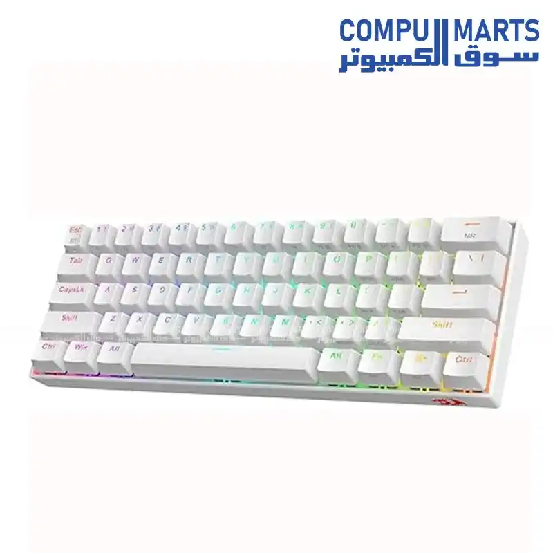 Redragon K530W-RGB PRO Wireless 60% Mechanical Keyboard White – Blue/Orange Switch