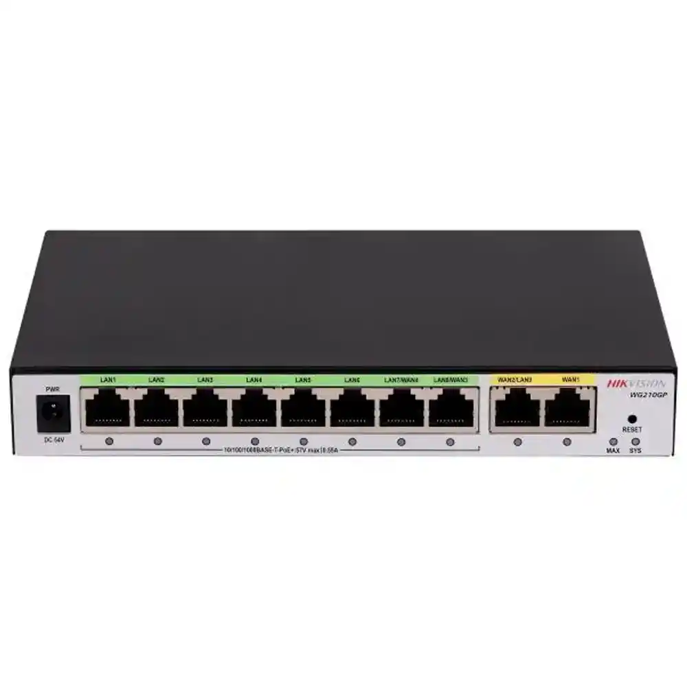 راوتر هيكفيجن PoE الكل في واحد 8 منافذ 1000 ميجابت في الثانية DS-3WG210GP-SI