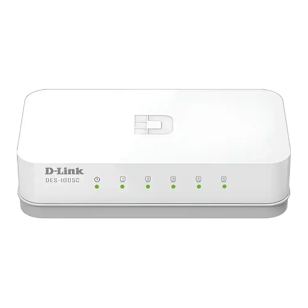 سويتش دي لينك 5 منافذ 10/100 ميجابت في الثانية DES-1005C Unmanaged Desktop