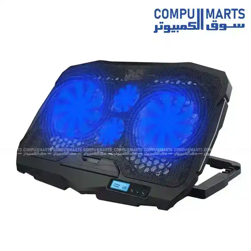 Gigamax Plus 2020 Laptop Cooling Pad 4 Fans with LCD Display