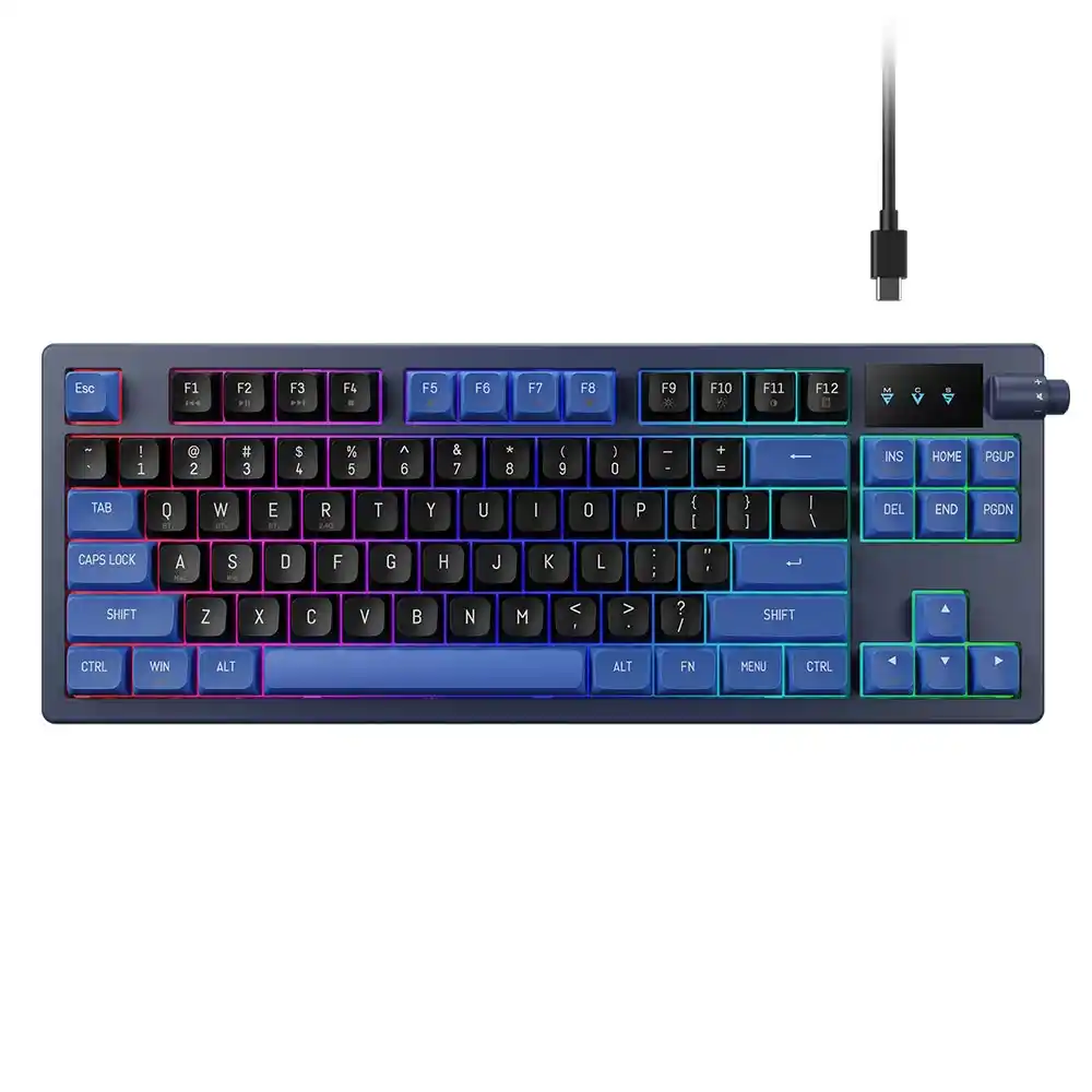 كيبورد جامدياس سلكى سويتش أحمر RGB جيمنج إنجليزى HERMES E7