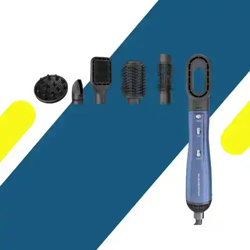 مجموعة تصفيف الشعر راش براش 6 في 1 (RUSH BRUSH) – Plus 6 Air Styler Navy – قوة 1300 وات وتكنولوجيا الأيونات