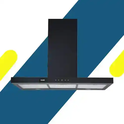 شفاط هانز 90 سم – أسود – قوة شفط 1000 م³/ساعة – 100 وات – 3 سرعات – إضاءة موديل LED - STILO B 90