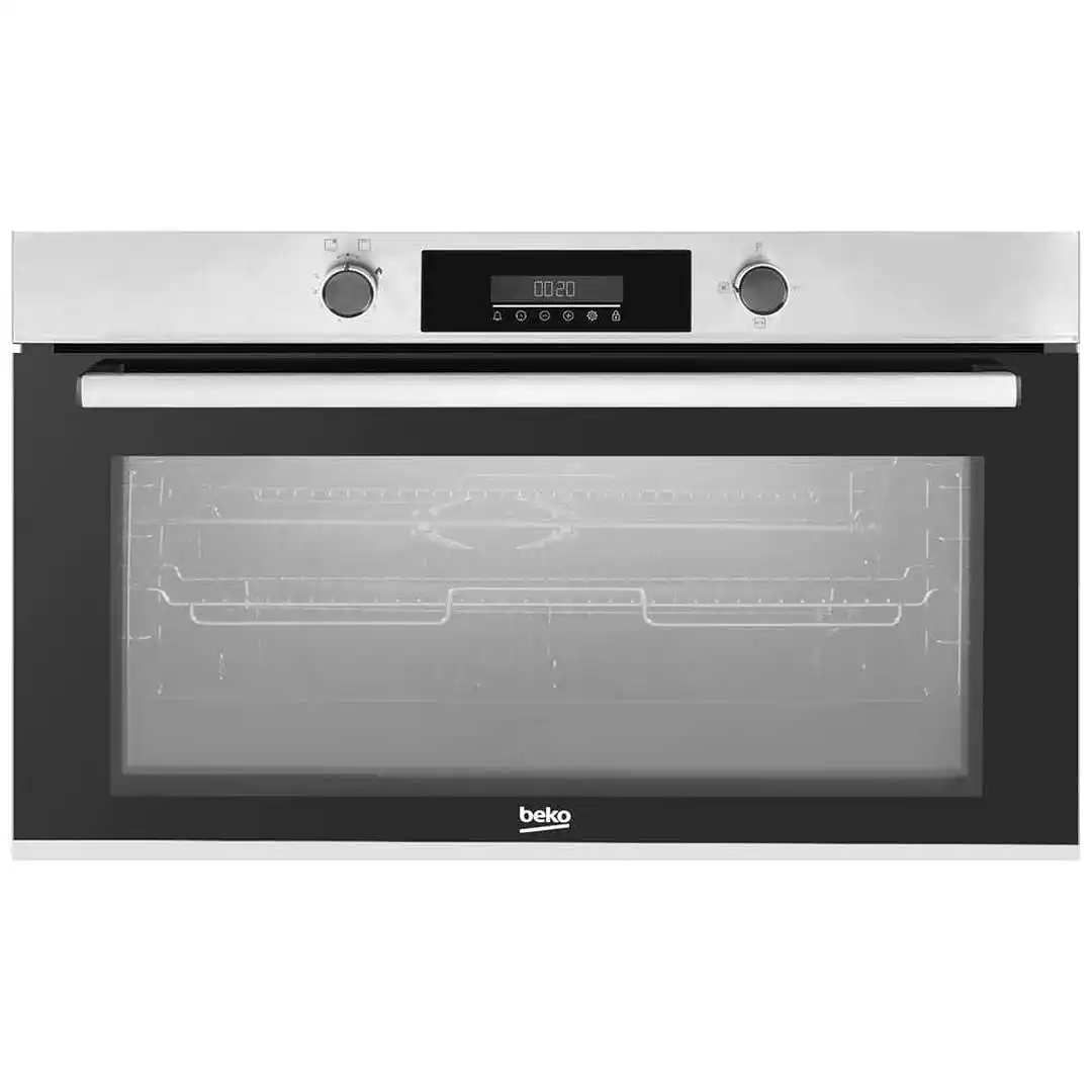 فرن بيكو 90سم غاز شواية غاز 2مروحة ديجيتال ستانلس  BBWHT12300XS