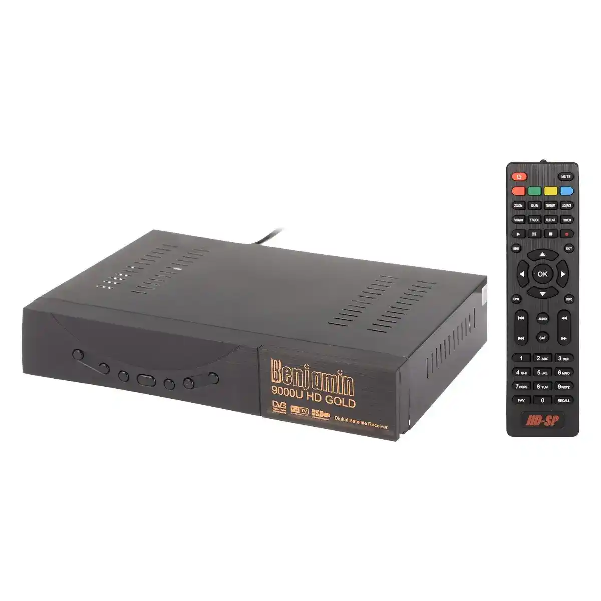 رسيفر بينجامين, 6000 قناة, 9000U HD GOLD ,FHD - اسود