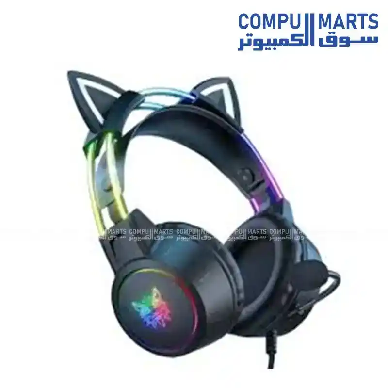ONIKUMA X15 PRO CAT RGB Wired Gaming Headset 50mm Over-Ear 3.5mm + USB