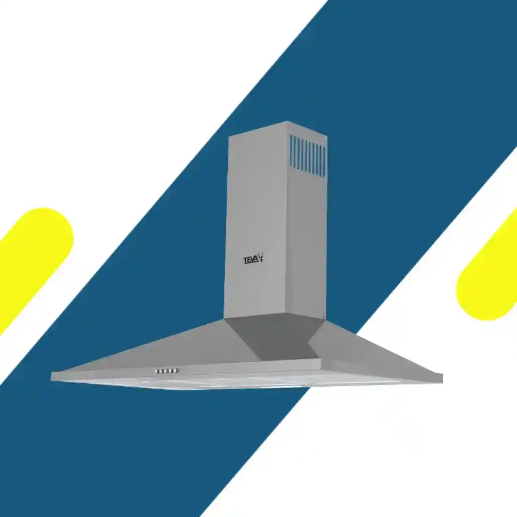 شفاط مطبخ هرمي تيفا (Teva) 60 سم ستانلس ستيل بقوة شفط 750 م³/ساعة – موديل D004.60-750-iX