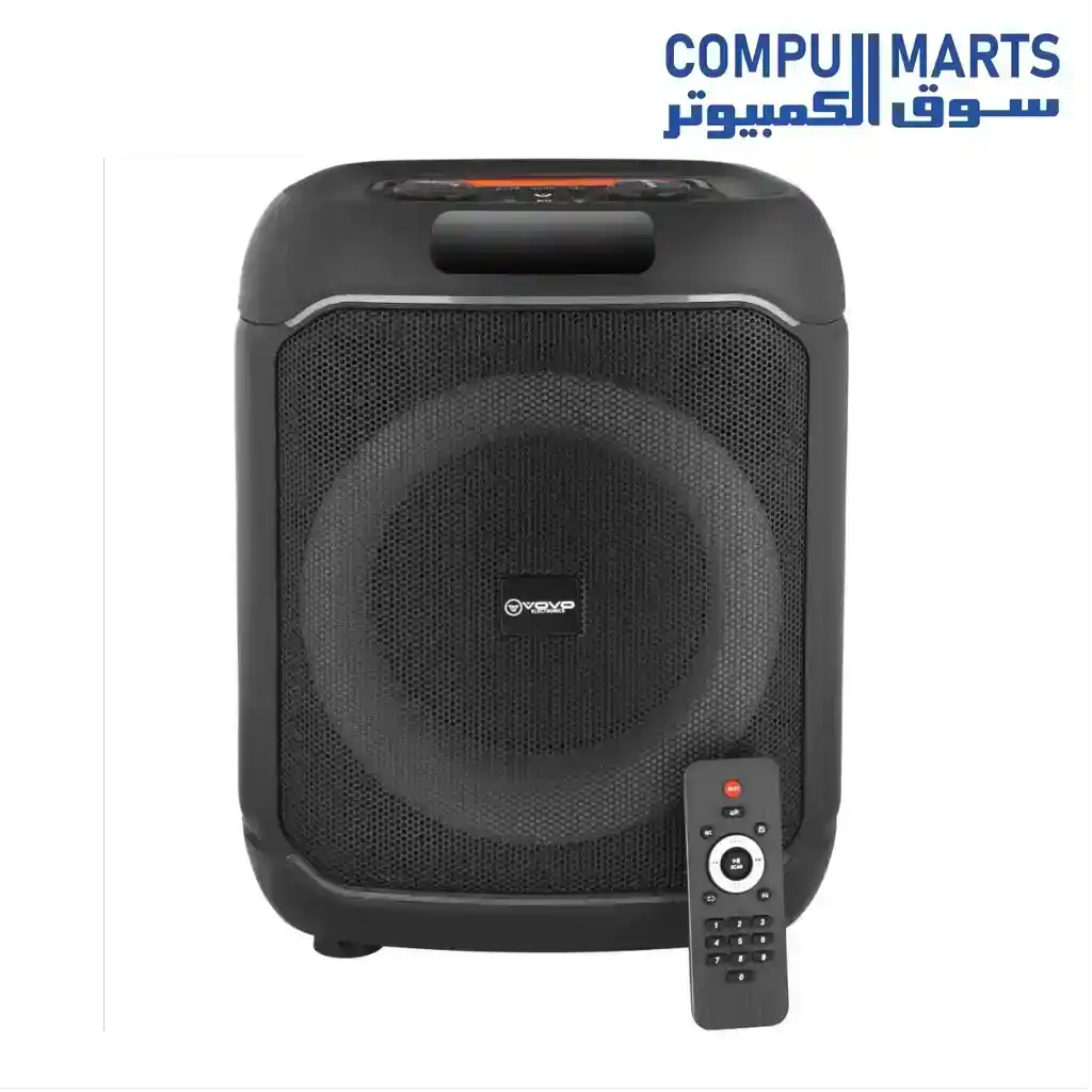 VOVO V-2127 Portable Speaker 8 Inch 20W Bluetooth USB FM Black