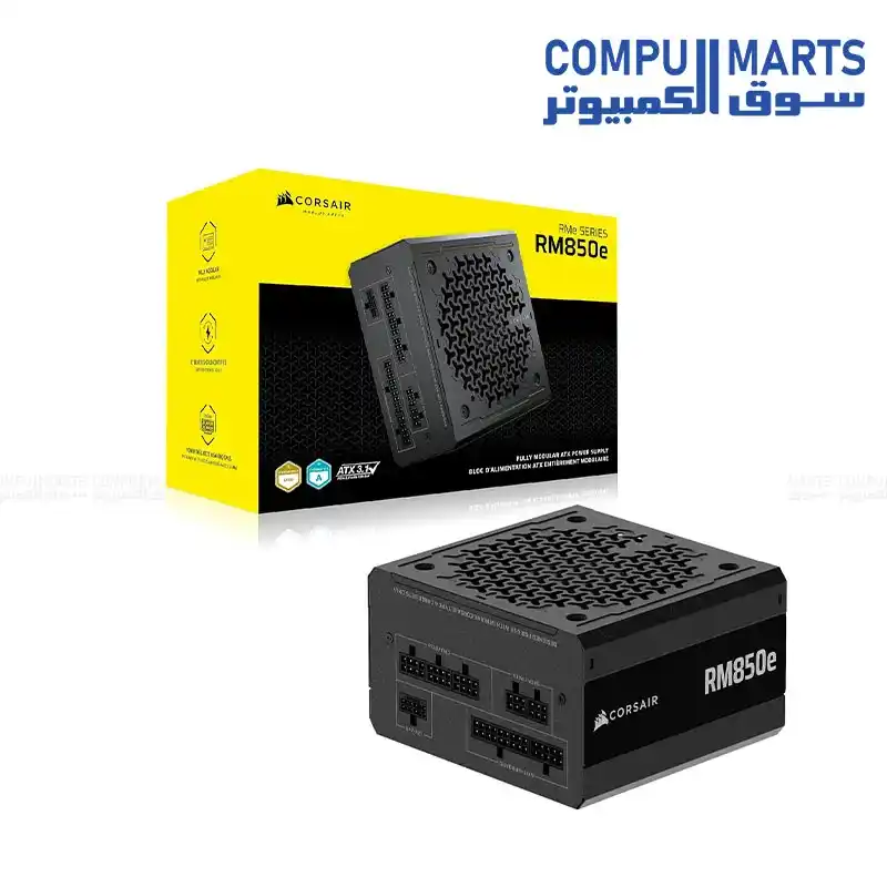 Corsair RM850 850W Gold ATX 3.1 Fully Modular Power Supply – Cybenetics Gold & A- Noise – Zero RPM
