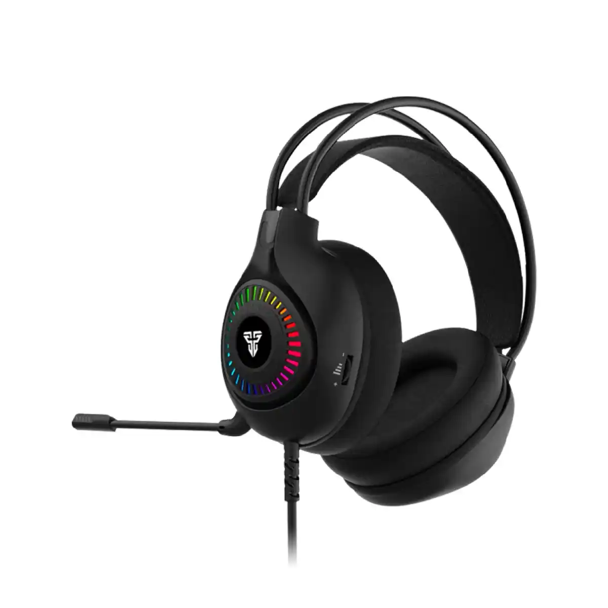فانتك أوربت HG25 صوت محيطي افتراضي 7.1 سماعة الألعاب المزودة بإضاءة RGB ومشغلات 50 مم وخاصية إلغاء الضوضاء - لون أسود