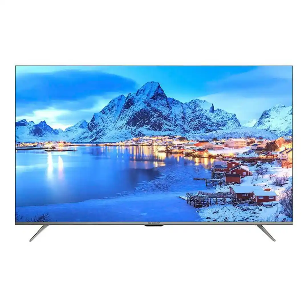 شاشه شارب 55بوصة جوجل برسيفر داخلى بدون فريم فوركى  4TC55FL6EX