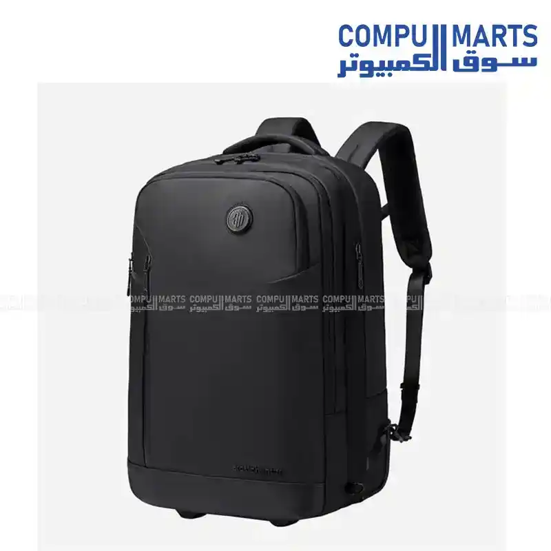 Arctic Hunter LG00861 Rolling Laptop Backpack Black 15.6 Inch to 17 Inch Wheels Telescopic Rod Oxford Fabric