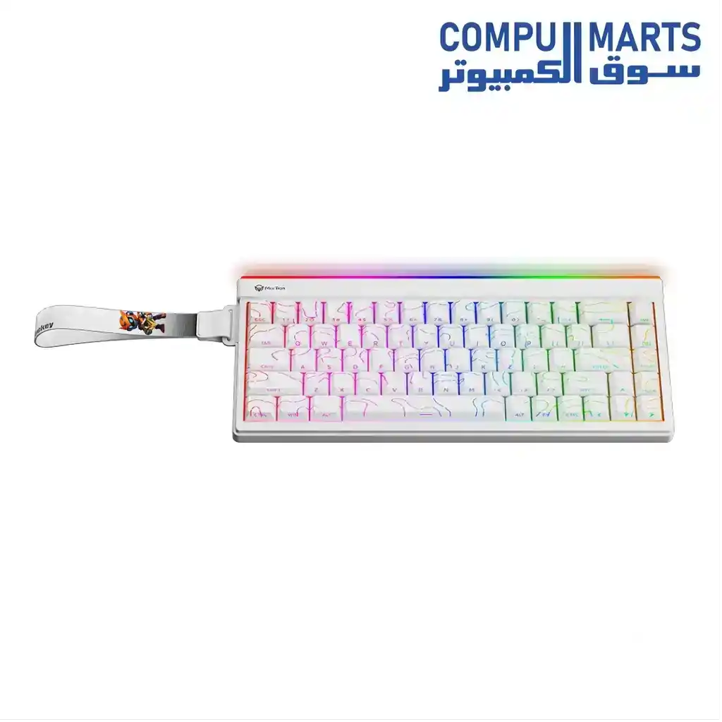 Meetion VibeKey B68 Gaming Keyboard – 68 Keys, RGB Colorful, Membrane, USB + 2.4G + BT, 4000mAh