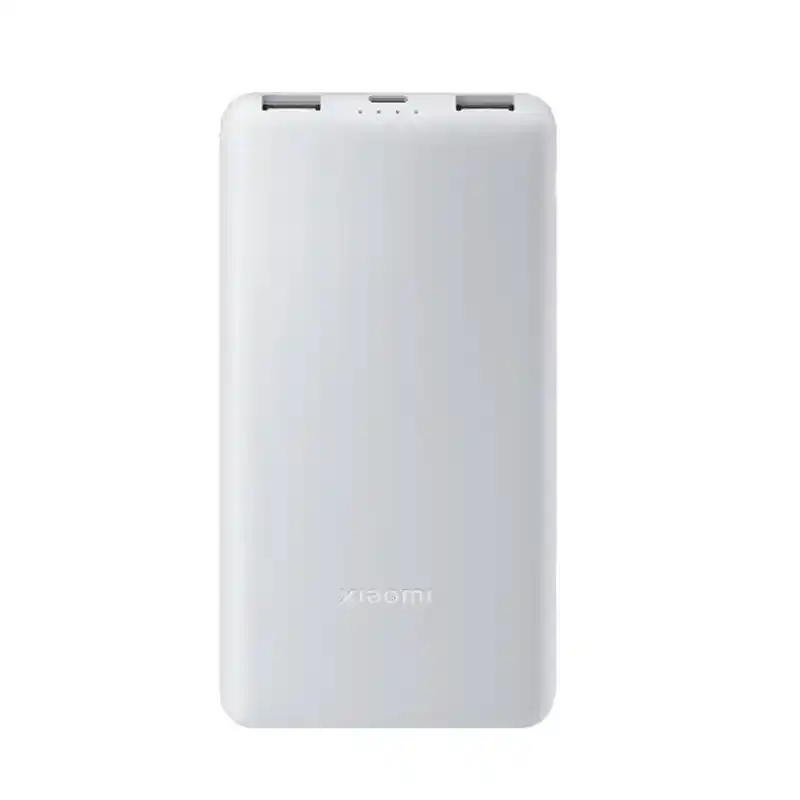 باور بانك سلكي شاومي لايت Dual USB-C + USB-A، بسعة 10000 مللي امبير، 22.5 وات، 3 منافذ، رمادى فاتح - P16ZM