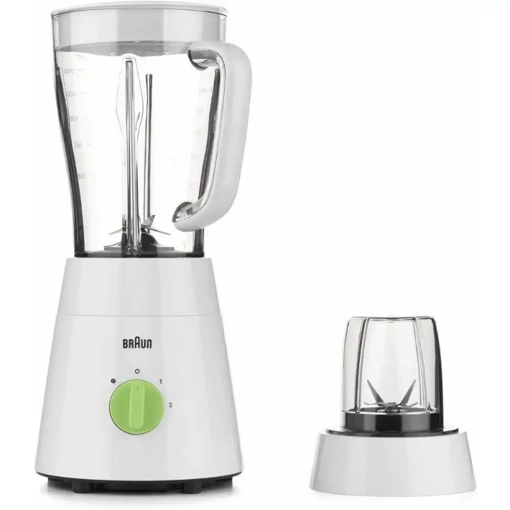 خلاط براون للمطبخ، 1.5 لتر، 500 واط، أبيض - JB0115WH