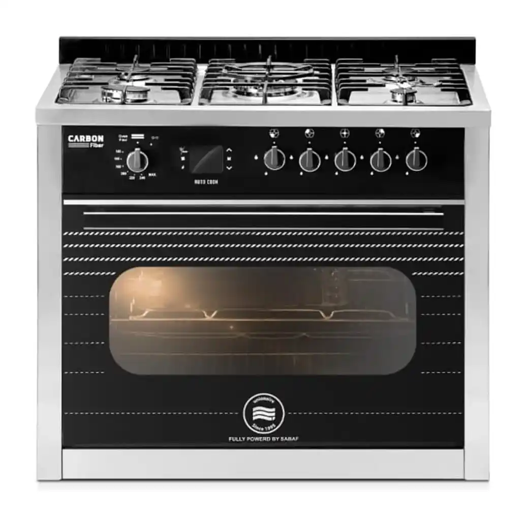 بوتاجاز يونيون اير، 5 شعلة، 60× 90 سم، c69ss-gc-511- icps2f-GCF-2w-al - اسود