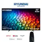 تلفزيون سمارت QLED هيونداي، 55 بوصة، دقة 4K، برسفير داخلي، L55HYNDA750 - أسود