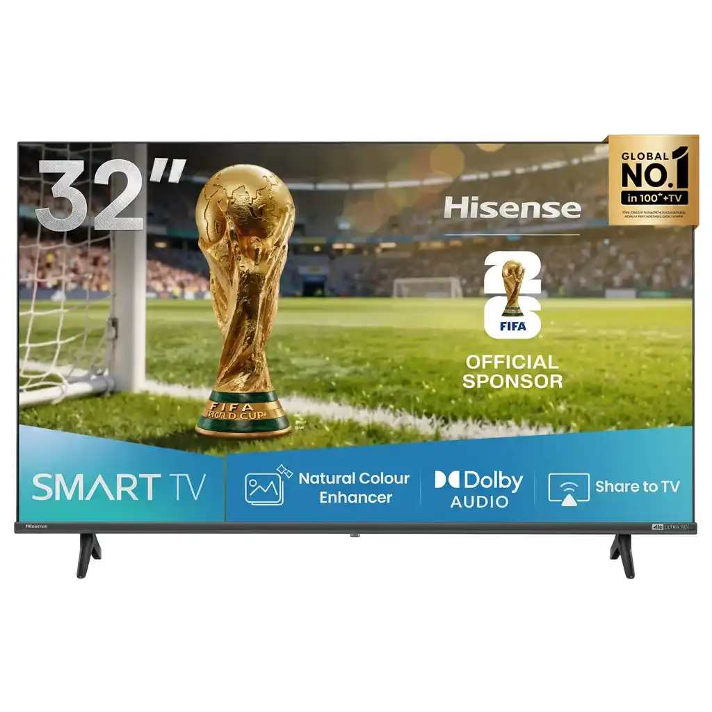 تلفزيون سمارت LED هايسنس، دقة FHD، مقاس 32 بوصة، 32A4Q - أسود