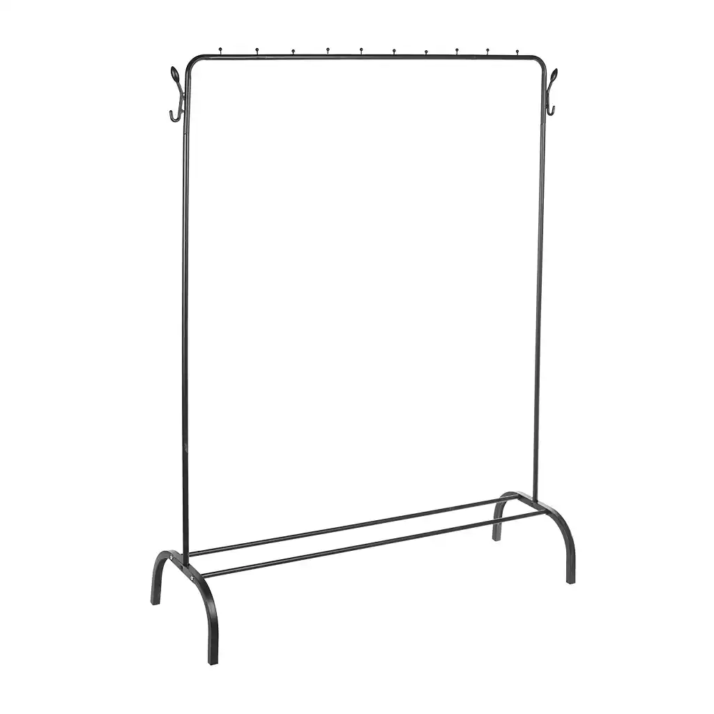 ستاند ملابس معدن، 110×40×150 سم - اسود