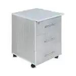 وحدة ادارج مكتب بالعجل ام دي اف، 40×45×58 سم، 3 درج - رمادي
