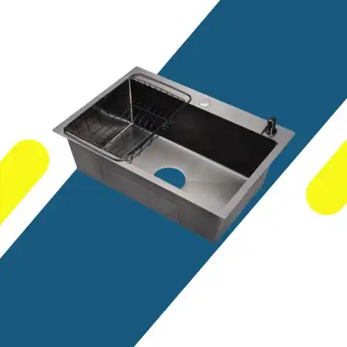 حوض مطبخ بي كورجي (B-KorEgy) بيورتي إستانليس 304 – موديل PK 6050 BL HN – مقاس 60×50 سم