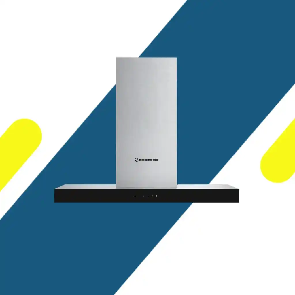 شفاط مطبخ إيكوماتيك (Ecomatic) 90 سم حرف T قوة 1000 م³/ساعة بتحكم تاتش وريموت كنترول – موديل H910TT