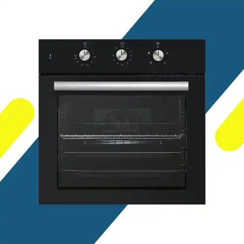 فرن بلت إن كهرباء كومتيل (Kumtel) 60 سم – مروحة توزيع حرارة (أسود بالكامل) B66-SF2-BL
