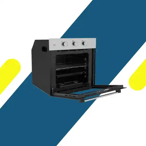 فرن بلت إن كهرباء كومتيل (Kumtel) 60 سم – مروحة توزيع حرارة وتصميم ستانلس B66-SF2-X