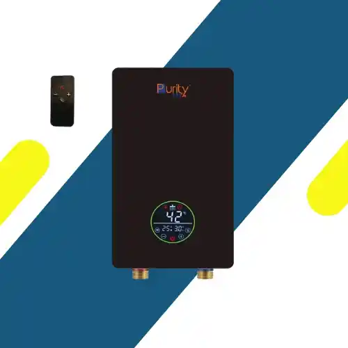 سخان مياه فوري كهرباء ديجيتال بيورتي (Purity) 11 كيلووات أسود بتكنولوجيا ألمانية وتحكم واي فاي وريموت كنترول – موديل P101 11 kW BL