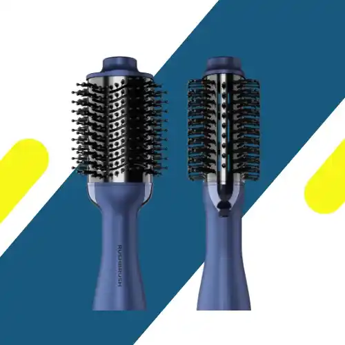 فرشاة فرد وتجفيف الشعر راش براش (RUSH BRUSH) – V2 PLUS NAVY – قوة 1200 وات وتقنية التورمالين