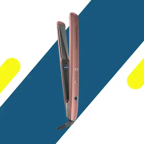 مكواة شعر راش براش X3 Glam Straightener-Rose Gold – تألق النجوم بألواح التيتانيوم والسيراميك