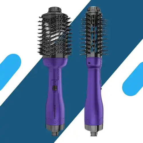 فرشاة تكثيف الشعر راش براش V2 PRO – سيراميك أيوني، 1300 واط، تصميم بيضاوي، بنفسجي