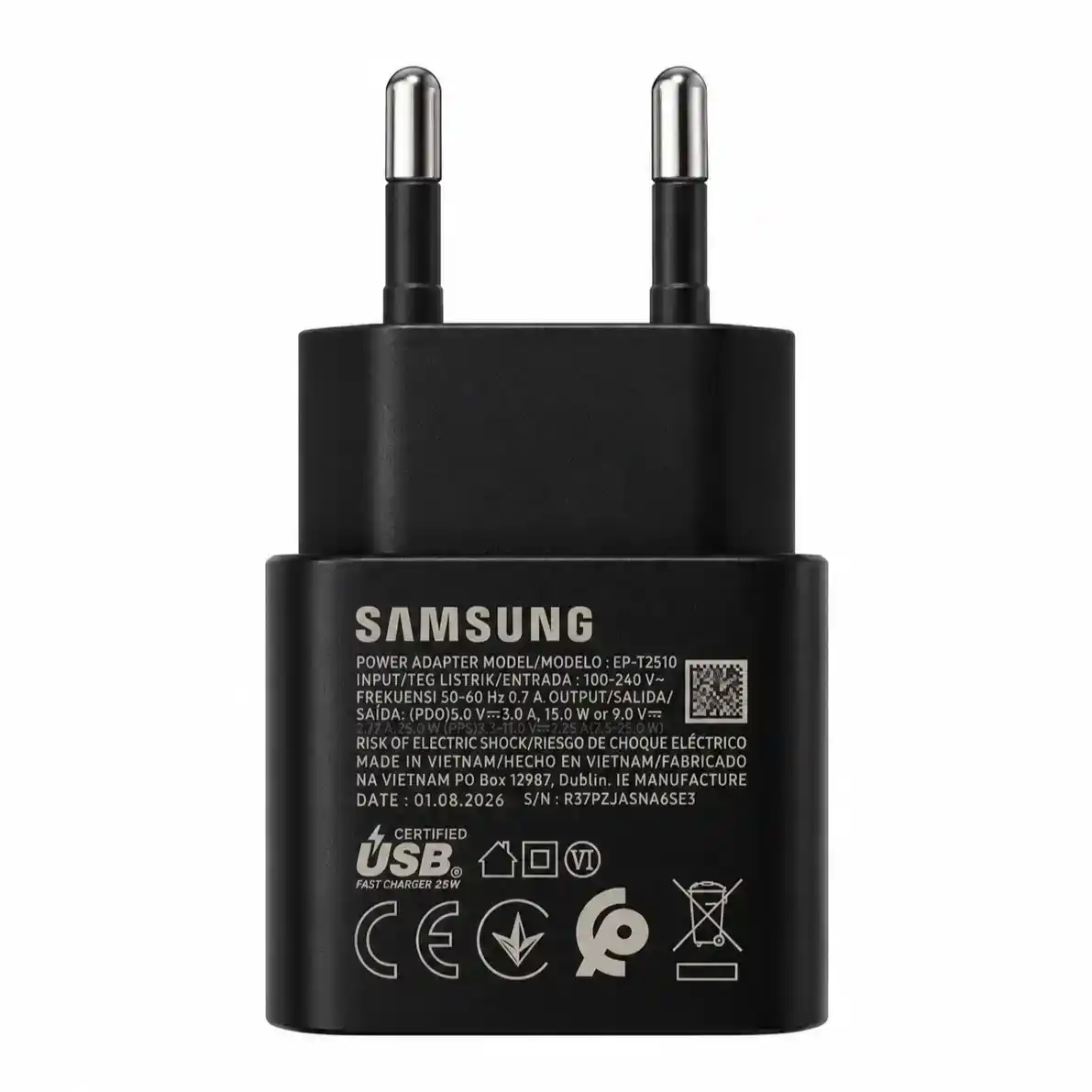 رأس شاحن سامسونج 25 وات USB-C