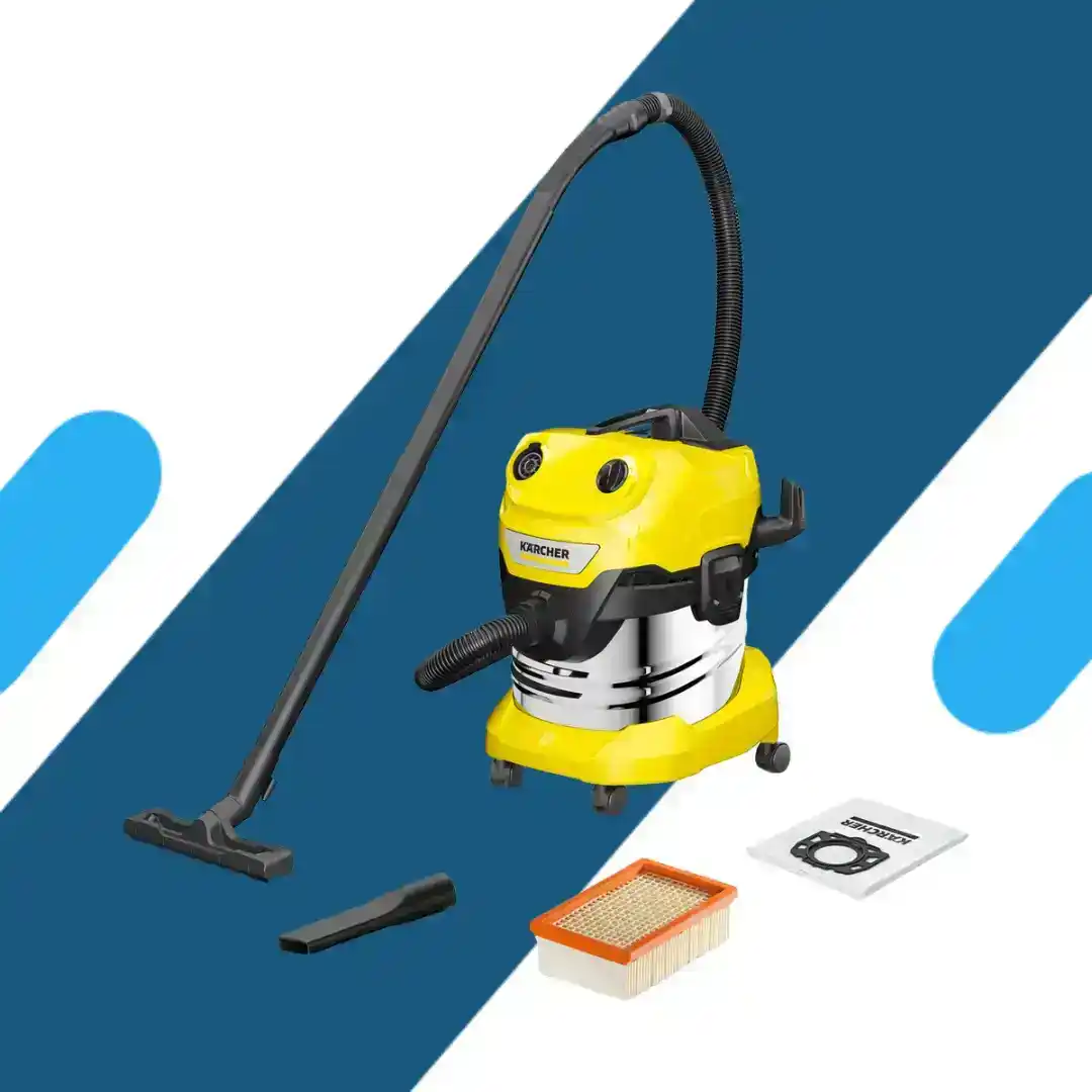 مكنسة كارشر WD 4 S رطبة وجافة – 1100 وات – سعة 20 لتر – خزان ستانلس ستيل