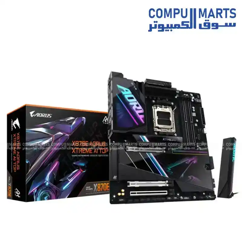 GIGABYTE X870E AORUS XTREME AI TOP E-ATX AM5 Motherboard with AMD X870E, DDR5, PCIe 5.0, USB4, Wi-Fi 7, Dual 10GbE LAN